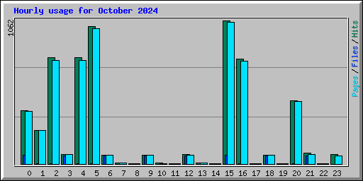 Hourly usage for October 2024